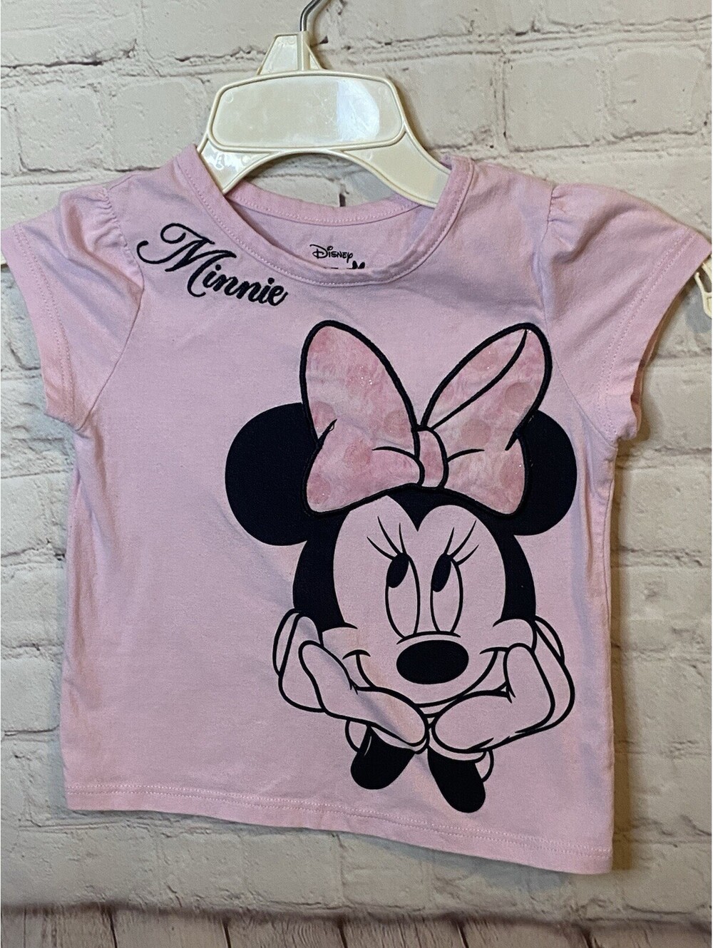 Walt Disney Minnie Mickey mouse Pink T Shirt Girls Size 3T